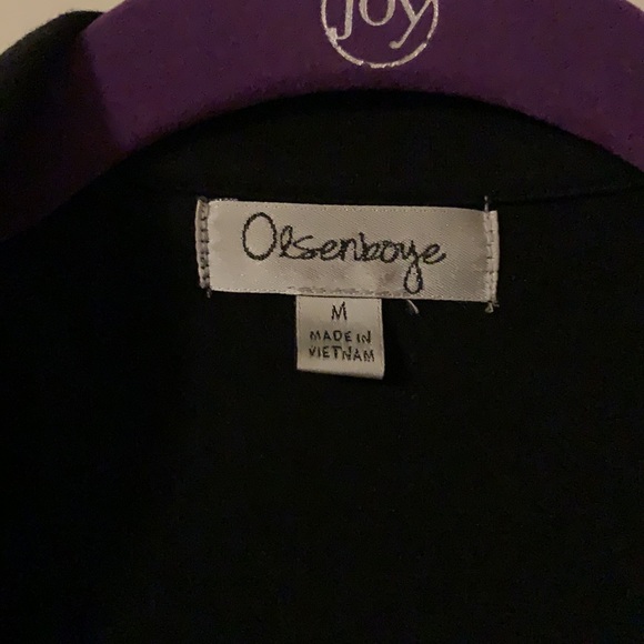 Black cropped blazer with cream pipping - Picture 2 of 3